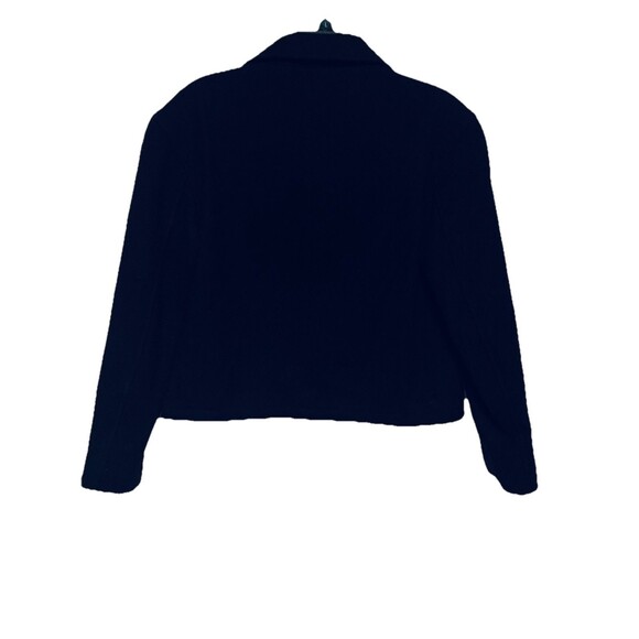 Vintage Mario De Pinto MDP Black Zip Wool Blend Short Jacket Toggle Detail S / M - Picture 4 of 7